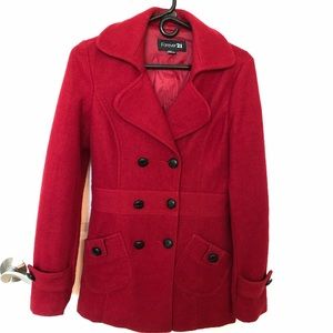 Red Pea Coat